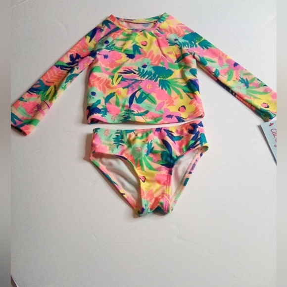 Cat & Jack Kids Swim Set - Multicolor Floral - Picture 10 of 10